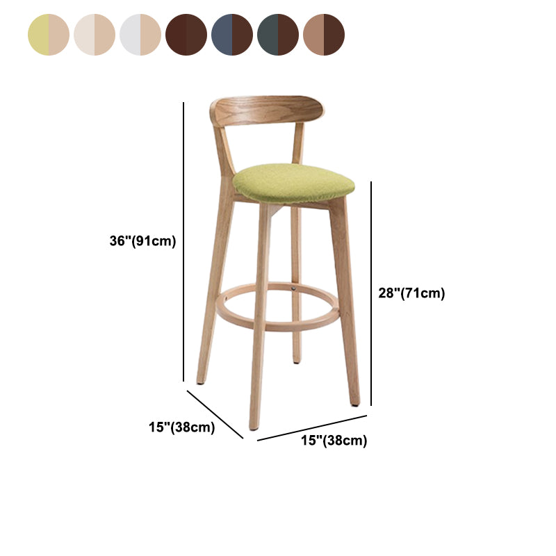 Scandinavian Matte Finish Solid Wood Bar Stool Dessert Shop Footrest Stool Clearhalo 'Bar Furniture' 'Bar Stools' 'bar_stools' 'furn' 'furn_bar_stools' 'Furniture' 'furniture_bar_stools' 'Kitchen & Dining Furniture' 5080332