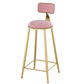 Glam Living Room Counter Chair Round Footrest Metal Counter Bar Stool with Cushion Clearhalo 'Bar Furniture' 'Bar Stools' 'bar_stools' 'furn' 'furn_bar_stools' 'Furniture' 'furniture_bar_stools' 'Kitchen & Dining Furniture' 5080342