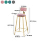 Glam Living Room Counter Chair Round Footrest Metal Counter Bar Stool with Cushion Clearhalo 'Bar Furniture' 'Bar Stools' 'bar_stools' 'furn' 'furn_bar_stools' 'Furniture' 'furniture_bar_stools' 'Kitchen & Dining Furniture' 5080355