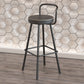 Glam Footrest Round Counter-height Stool Low Back Leather Counter Stool Clearhalo 'Bar Furniture' 'Bar Stools' 'bar_stools' 'furn' 'furn_bar_stools' 'Furniture' 'furniture_bar_stools' 'Kitchen & Dining Furniture' 5080401