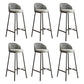 Bucket Low Back Bar Stool Leather Modern Counter Height Stools for Kitchen Grey 6 Piece Set Clearhalo 'Bar Furniture' 'Bar Stools' 'bar_stools' 'furn' 'furn_bar_stools' 'Furniture' 'furniture_bar_stools' 'Kitchen & Dining Furniture' 5080423