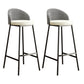 Bucket Low Back Bar Stool Leather Modern Counter Height Stools for Kitchen White 2 Piece Set Clearhalo 'Bar Furniture' 'Bar Stools' 'bar_stools' 'furn' 'furn_bar_stools' 'Furniture' 'furniture_bar_stools' 'Kitchen & Dining Furniture' 5080428