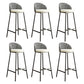 Bucket Low Back Bar Stool Leather Modern Counter Height Stools for Kitchen White 6 Piece Set Clearhalo 'Bar Furniture' 'Bar Stools' 'bar_stools' 'furn' 'furn_bar_stools' 'Furniture' 'furniture_bar_stools' 'Kitchen & Dining Furniture' 5080430
