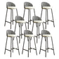 Bucket Low Back Bar Stool Leather Modern Counter Height Stools for Kitchen White 8 Piece Set Clearhalo 'Bar Furniture' 'Bar Stools' 'bar_stools' 'furn' 'furn_bar_stools' 'Furniture' 'furniture_bar_stools' 'Kitchen & Dining Furniture' 5080431