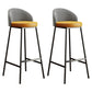 Bucket Low Back Bar Stool Leather Modern Counter Height Stools for Kitchen Orange 2 Piece Set Clearhalo 'Bar Furniture' 'Bar Stools' 'bar_stools' 'furn' 'furn_bar_stools' 'Furniture' 'furniture_bar_stools' 'Kitchen & Dining Furniture' 5080432