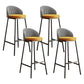 Bucket Low Back Bar Stool Leather Modern Counter Height Stools for Kitchen Orange 4 Piece Set Clearhalo 'Bar Furniture' 'Bar Stools' 'bar_stools' 'furn' 'furn_bar_stools' 'Furniture' 'furniture_bar_stools' 'Kitchen & Dining Furniture' 5080433