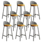 Bucket Low Back Bar Stool Leather Modern Counter Height Stools for Kitchen Orange 8 Piece Set Clearhalo 'Bar Furniture' 'Bar Stools' 'bar_stools' 'furn' 'furn_bar_stools' 'Furniture' 'furniture_bar_stools' 'Kitchen & Dining Furniture' 5080435