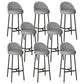 Bucket Low Back Bar Stool Leather Modern Counter Height Stools for Kitchen Light Gray 8 Piece Set Clearhalo 'Bar Furniture' 'Bar Stools' 'bar_stools' 'furn' 'furn_bar_stools' 'Furniture' 'furniture_bar_stools' 'Kitchen & Dining Furniture' 5080439