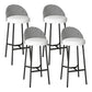 Bucket Low Back Bar Stool Leather Modern Counter Height Stools for Kitchen Gloss White 4 Piece Set Clearhalo 'Bar Furniture' 'Bar Stools' 'bar_stools' 'furn' 'furn_bar_stools' 'Furniture' 'furniture_bar_stools' 'Kitchen & Dining Furniture' 5080445