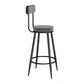 Scandinavian Round Counter & Bar Stool Upholstered Bar Stools for Living Room Clearhalo 'Bar Furniture' 'Bar Stools' 'bar_stools' 'furn' 'furn_bar_stools' 'Furniture' 'furniture_bar_stools' 'Kitchen & Dining Furniture' 5080457