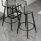Scandinavian Round Counter & Bar Stool Upholstered Bar Stools for Living Room Clearhalo 'Bar Furniture' 'Bar Stools' 'bar_stools' 'furn' 'furn_bar_stools' 'Furniture' 'furniture_bar_stools' 'Kitchen & Dining Furniture' 5080463
