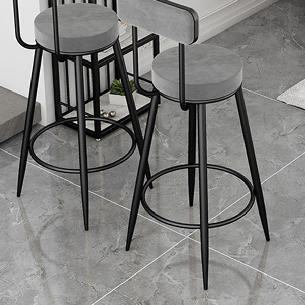 Scandinavian Round Counter & Bar Stool Upholstered Bar Stools for Living Room Clearhalo 'Bar Furniture' 'Bar Stools' 'bar_stools' 'furn' 'furn_bar_stools' 'Furniture' 'furniture_bar_stools' 'Kitchen & Dining Furniture' 5080463