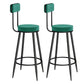 Scandinavian Round Counter & Bar Stool Upholstered Bar Stools for Living Room Green Black 2 Piece Set Clearhalo 'Bar Furniture' 'Bar Stools' 'bar_stools' 'furn' 'furn_bar_stools' 'Furniture' 'furniture_bar_stools' 'Kitchen & Dining Furniture' 5080467