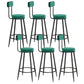 Scandinavian Round Counter & Bar Stool Upholstered Bar Stools for Living Room Green Black 6 Piece Set Clearhalo 'Bar Furniture' 'Bar Stools' 'bar_stools' 'furn' 'furn_bar_stools' 'Furniture' 'furniture_bar_stools' 'Kitchen & Dining Furniture' 5080469