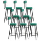 Scandinavian Round Counter & Bar Stool Upholstered Bar Stools for Living Room Green Black 8 Piece Set Clearhalo 'Bar Furniture' 'Bar Stools' 'bar_stools' 'furn' 'furn_bar_stools' 'Furniture' 'furniture_bar_stools' 'Kitchen & Dining Furniture' 5080470