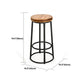 Industrial Solid Wood Bar & Counter Stool Round Cafe Counter Chair in Natural Clearhalo 'Bar Furniture' 'Bar Stools' 'bar_stools' 'furn' 'furn_bar_stools' 'Furniture' 'furniture_bar_stools' 'Kitchen & Dining Furniture' 5080498