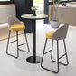Restaurant Modern Bucket Counter Bar Stool Leather and Metal Counter-height Stool Clearhalo 'Bar Furniture' 'Bar Stools' 'bar_stools' 'furn' 'furn_bar_stools' 'Furniture' 'furniture_bar_stools' 'Kitchen & Dining Furniture' 5080507