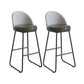 Restaurant Modern Bucket Counter Bar Stool Leather and Metal Counter-height Stool Black 2 Piece Set Clearhalo 'Bar Furniture' 'Bar Stools' 'bar_stools' 'furn' 'furn_bar_stools' 'Furniture' 'furniture_bar_stools' 'Kitchen & Dining Furniture' 5080512