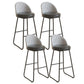 Restaurant Modern Bucket Counter Bar Stool Leather and Metal Counter-height Stool Black 4 Piece Set Clearhalo 'Bar Furniture' 'Bar Stools' 'bar_stools' 'furn' 'furn_bar_stools' 'Furniture' 'furniture_bar_stools' 'Kitchen & Dining Furniture' 5080514