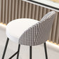 Restaurant Modern Bucket Counter Bar Stool Leather and Metal Counter-height Stool Clearhalo 'Bar Furniture' 'Bar Stools' 'bar_stools' 'furn' 'furn_bar_stools' 'Furniture' 'furniture_bar_stools' 'Kitchen & Dining Furniture' 5080515