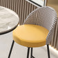 Restaurant Modern Bucket Counter Bar Stool Leather and Metal Counter-height Stool Clearhalo 'Bar Furniture' 'Bar Stools' 'bar_stools' 'furn' 'furn_bar_stools' 'Furniture' 'furniture_bar_stools' 'Kitchen & Dining Furniture' 5080516