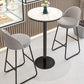 Restaurant Modern Bucket Counter Bar Stool Leather and Metal Counter-height Stool Clearhalo 'Bar Furniture' 'Bar Stools' 'bar_stools' 'furn' 'furn_bar_stools' 'Furniture' 'furniture_bar_stools' 'Kitchen & Dining Furniture' 5080523