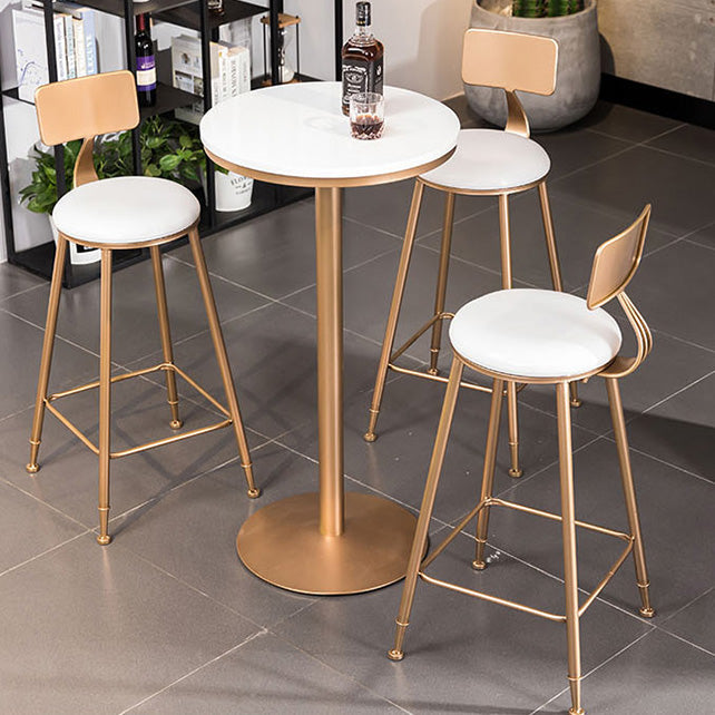 Scandinavian Coffee Shop Counter Stools Footrest Metal Backrest Gold Frame Bar Stool Clearhalo 'Bar Furniture' 'Bar Stools' 'bar_stools' 'furn' 'furn_bar_stools' 'Furniture' 'furniture_bar_stools' 'Kitchen & Dining Furniture' 5080555