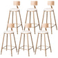 Scandinavian Coffee Shop Counter Stools Footrest Metal Backrest Gold Frame Bar Stool White 6 Piece Set Bar Stool(30"H) Clearhalo 'Bar Furniture' 'Bar Stools' 'bar_stools' 'furn' 'furn_bar_stools' 'Furniture' 'furniture_bar_stools' 'Kitchen & Dining Furniture' 5080571