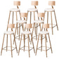 Scandinavian Coffee Shop Counter Stools Footrest Metal Backrest Gold Frame Bar Stool White 8 Piece Set Bar Stool(30"H) Clearhalo 'Bar Furniture' 'Bar Stools' 'bar_stools' 'furn' 'furn_bar_stools' 'Furniture' 'furniture_bar_stools' 'Kitchen & Dining Furniture' 5080572