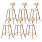 Scandinavian Coffee Shop Counter Stools Footrest Metal Backrest Gold Frame Bar Stool White 6 Piece Set Counter Stool(26"H) Clearhalo 'Bar Furniture' 'Bar Stools' 'bar_stools' 'furn' 'furn_bar_stools' 'Furniture' 'furniture_bar_stools' 'Kitchen & Dining Furniture' 5080575