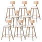 Scandinavian Coffee Shop Counter Stools Footrest Metal Backrest Gold Frame Bar Stool White 8 Piece Set Counter Stool(26"H) Clearhalo 'Bar Furniture' 'Bar Stools' 'bar_stools' 'furn' 'furn_bar_stools' 'Furniture' 'furniture_bar_stools' 'Kitchen & Dining Furniture' 5080576