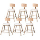 Scandinavian Coffee Shop Counter Stools Footrest Metal Backrest Gold Frame Bar Stool White 6 Piece Set Short Stool(18"H) Clearhalo 'Bar Furniture' 'Bar Stools' 'bar_stools' 'furn' 'furn_bar_stools' 'Furniture' 'furniture_bar_stools' 'Kitchen & Dining Furniture' 5080579