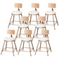 Scandinavian Coffee Shop Counter Stools Footrest Metal Backrest Gold Frame Bar Stool White 8 Piece Set Short Stool(18"H) Clearhalo 'Bar Furniture' 'Bar Stools' 'bar_stools' 'furn' 'furn_bar_stools' 'Furniture' 'furniture_bar_stools' 'Kitchen & Dining Furniture' 5080580