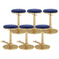 Indoor Footrest Counter Chair Adjustable Height Metal Swivel Counter Bar Stool Dark Blue 6 Piece Set Short (16"-23") Clearhalo 'Bar Furniture' 'Bar Stools' 'bar_stools' 'furn' 'furn_bar_stools' 'Furniture' 'furniture_bar_stools' 'Kitchen & Dining Furniture' 5080649