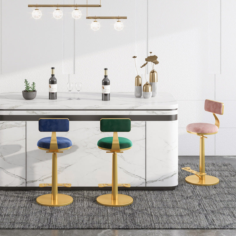 Indoor Footrest Counter Chair Adjustable Height Metal Swivel Counter Bar Stool Clearhalo 'Bar Furniture' 'Bar Stools' 'bar_stools' 'furn' 'furn_bar_stools' 'Furniture' 'furniture_bar_stools' 'Kitchen & Dining Furniture' 5080652