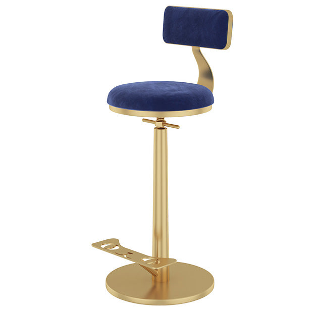 Indoor Footrest Counter Chair Adjustable Height Metal Swivel Counter Bar Stool Clearhalo 'Bar Furniture' 'Bar Stools' 'bar_stools' 'furn' 'furn_bar_stools' 'Furniture' 'furniture_bar_stools' 'Kitchen & Dining Furniture' 5080653