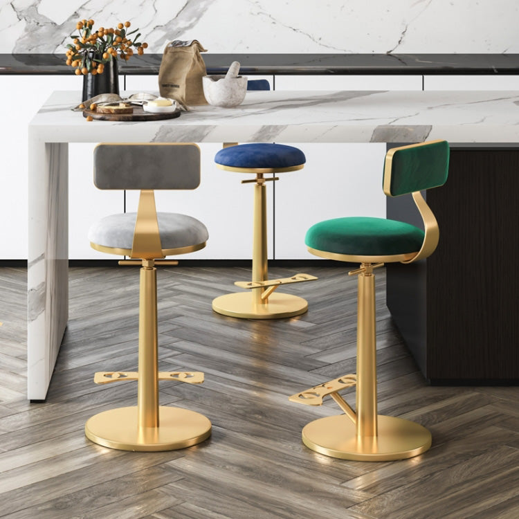 Indoor Footrest Counter Chair Adjustable Height Metal Swivel Counter Bar Stool Clearhalo 'Bar Furniture' 'Bar Stools' 'bar_stools' 'furn' 'furn_bar_stools' 'Furniture' 'furniture_bar_stools' 'Kitchen & Dining Furniture' 5080666