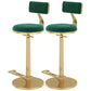 Indoor Footrest Counter Chair Adjustable Height Metal Swivel Counter Bar Stool Green 2 Piece Set Bar (28"-33") Clearhalo 'Bar Furniture' 'Bar Stools' 'bar_stools' 'furn' 'furn_bar_stools' 'Furniture' 'furniture_bar_stools' 'Kitchen & Dining Furniture' 5080674