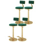Indoor Footrest Counter Chair Adjustable Height Metal Swivel Counter Bar Stool Green 4 Piece Set Bar (28"-33") Clearhalo 'Bar Furniture' 'Bar Stools' 'bar_stools' 'furn' 'furn_bar_stools' 'Furniture' 'furniture_bar_stools' 'Kitchen & Dining Furniture' 5080675