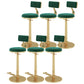 Indoor Footrest Counter Chair Adjustable Height Metal Swivel Counter Bar Stool Green 6 Piece Set Bar (28"-33") Clearhalo 'Bar Furniture' 'Bar Stools' 'bar_stools' 'furn' 'furn_bar_stools' 'Furniture' 'furniture_bar_stools' 'Kitchen & Dining Furniture' 5080676