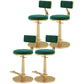 Indoor Footrest Counter Chair Adjustable Height Metal Swivel Counter Bar Stool Green 4 Piece Set Short (16"-23") Clearhalo 'Bar Furniture' 'Bar Stools' 'bar_stools' 'furn' 'furn_bar_stools' 'Furniture' 'furniture_bar_stools' 'Kitchen & Dining Furniture' 5080679