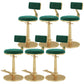 Indoor Footrest Counter Chair Adjustable Height Metal Swivel Counter Bar Stool Green 6 Piece Set Short (16"-23") Clearhalo 'Bar Furniture' 'Bar Stools' 'bar_stools' 'furn' 'furn_bar_stools' 'Furniture' 'furniture_bar_stools' 'Kitchen & Dining Furniture' 5080680