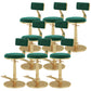 Indoor Footrest Counter Chair Adjustable Height Metal Swivel Counter Bar Stool Green 8 Piece Set Short (16"-23") Clearhalo 'Bar Furniture' 'Bar Stools' 'bar_stools' 'furn' 'furn_bar_stools' 'Furniture' 'furniture_bar_stools' 'Kitchen & Dining Furniture' 5080681