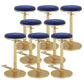 Indoor Footrest Counter Chair Adjustable Height Metal Swivel Counter Bar Stool Dark Blue 8 Piece Set Bar (28"-33") Clearhalo 'Bar Furniture' 'Bar Stools' 'bar_stools' 'furn' 'furn_bar_stools' 'Furniture' 'furniture_bar_stools' 'Kitchen & Dining Furniture' 5080685