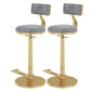 Indoor Footrest Counter Chair Adjustable Height Metal Swivel Counter Bar Stool Grey 2 Piece Set Bar (28"-33") Clearhalo 'Bar Furniture' 'Bar Stools' 'bar_stools' 'furn' 'furn_bar_stools' 'Furniture' 'furniture_bar_stools' 'Kitchen & Dining Furniture' 5080690
