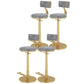 Indoor Footrest Counter Chair Adjustable Height Metal Swivel Counter Bar Stool Grey 4 Piece Set Bar (28"-33") Clearhalo 'Bar Furniture' 'Bar Stools' 'bar_stools' 'furn' 'furn_bar_stools' 'Furniture' 'furniture_bar_stools' 'Kitchen & Dining Furniture' 5080691