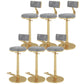 Indoor Footrest Counter Chair Adjustable Height Metal Swivel Counter Bar Stool Grey 6 Piece Set Bar (28"-33") Clearhalo 'Bar Furniture' 'Bar Stools' 'bar_stools' 'furn' 'furn_bar_stools' 'Furniture' 'furniture_bar_stools' 'Kitchen & Dining Furniture' 5080692