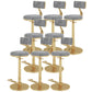 Indoor Footrest Counter Chair Adjustable Height Metal Swivel Counter Bar Stool Grey 8 Piece Set Bar (28"-33") Clearhalo 'Bar Furniture' 'Bar Stools' 'bar_stools' 'furn' 'furn_bar_stools' 'Furniture' 'furniture_bar_stools' 'Kitchen & Dining Furniture' 5080693