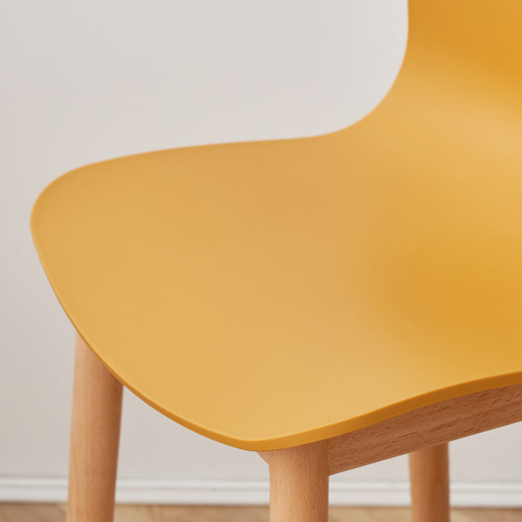 Modern Wood Barstool Simple Low Back Indoor Tall Stool with Plastic Seat Clearhalo 'Bar Furniture' 'Bar Stools' 'bar_stools' 'furn' 'furn_bar_stools' 'Furniture' 'furniture_bar_stools' 'Kitchen & Dining Furniture' 5080847