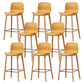 Modern Wood Barstool Simple Low Back Indoor Tall Stool with Plastic Seat Yellow 8 Piece Set Counter Stool(26"H) Clearhalo 'Bar Furniture' 'Bar Stools' 'bar_stools' 'furn' 'furn_bar_stools' 'Furniture' 'furniture_bar_stools' 'Kitchen & Dining Furniture' 5080866